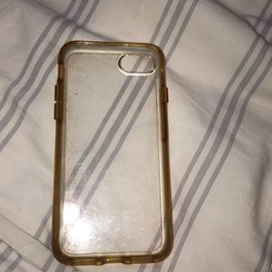 iphone 8 clear case with gold outline